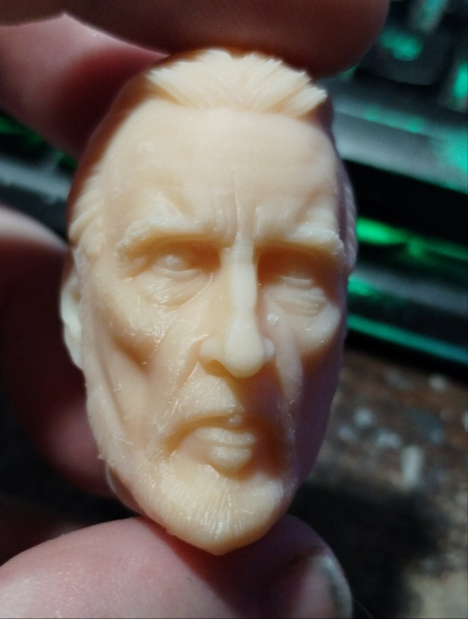1/6 Count Dooku Head Sculpt(with lightsaber) - Custom Action Figure Accessory - Resin 3D Printed