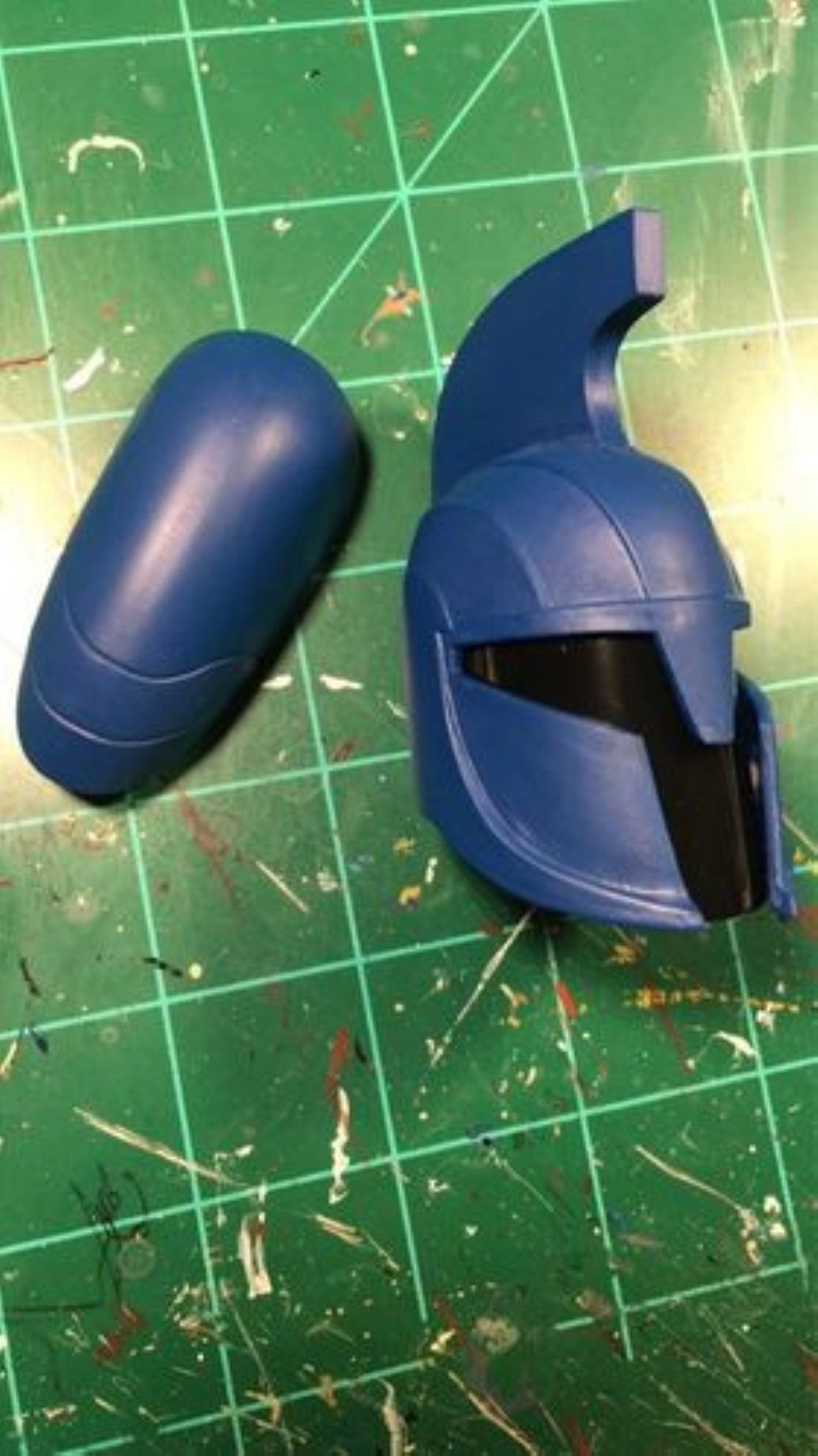 1/6 Senate Clone Trooper Helmet Set (shoulder pad & helmet, long fin) - Custom Action Figure Accessory - Resin 3D Printed
