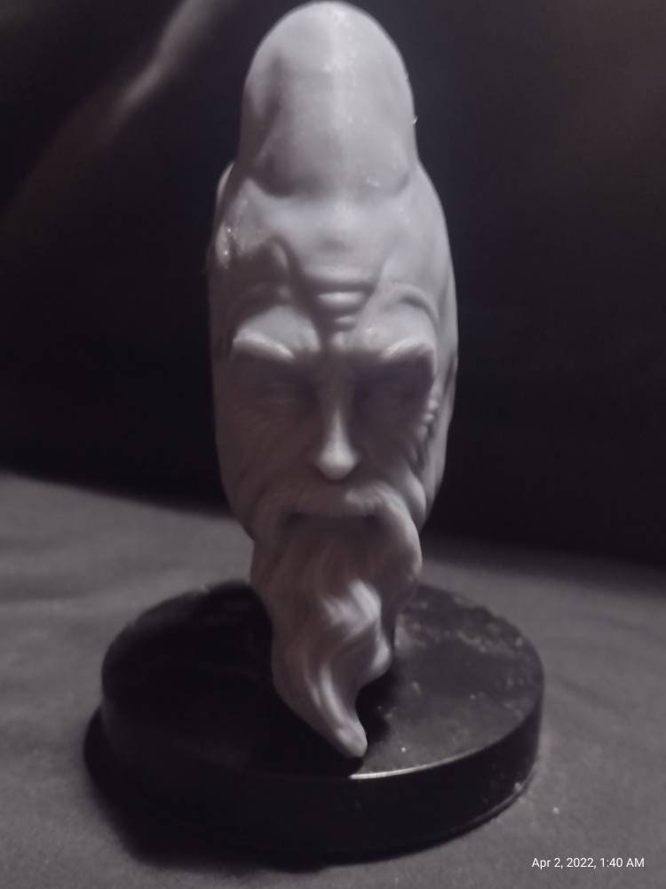 1/6 Ki Adi Mundi Head Sculpt (with saber) v1 - Custom Action Figure Accessory - Resin 3D Printed