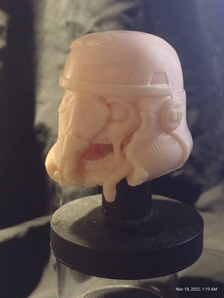 1/6 Zombie Storm Trooper Helmet - Custom Action Figure Accessory - Resin 3D Printed