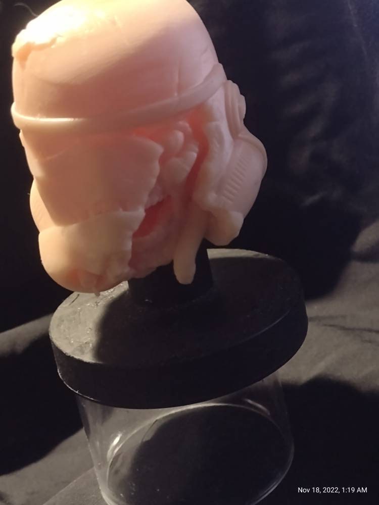 1/6 Zombie Storm Trooper Helmet - Custom Action Figure Accessory - Resin 3D Printed