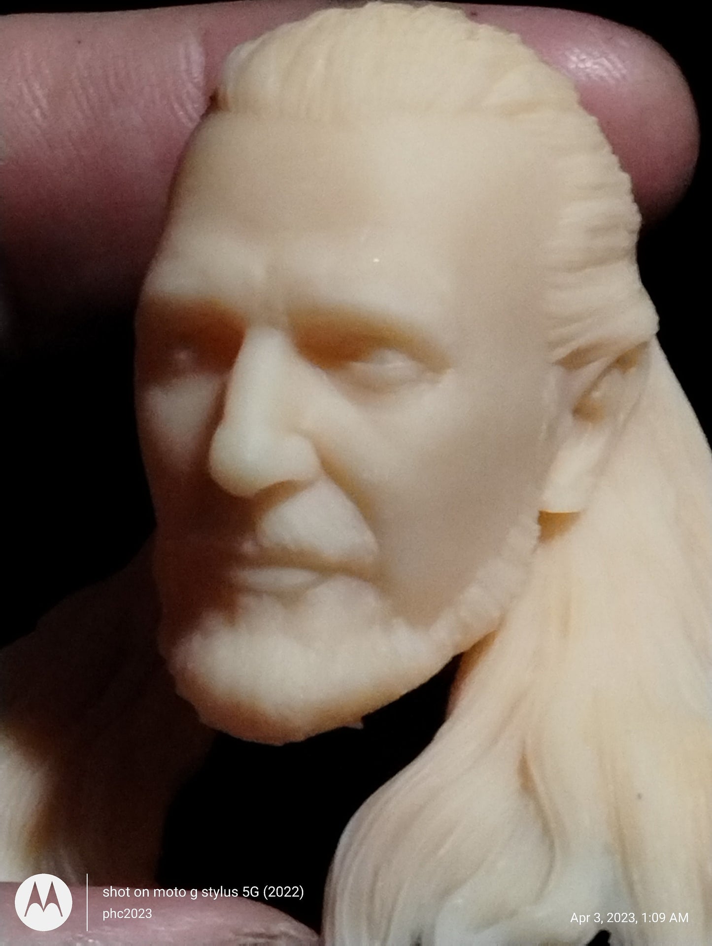 1/6 Qui Gon Head Sculpt V2 - Custom Action Figure Accessory - Resin 3D Printed