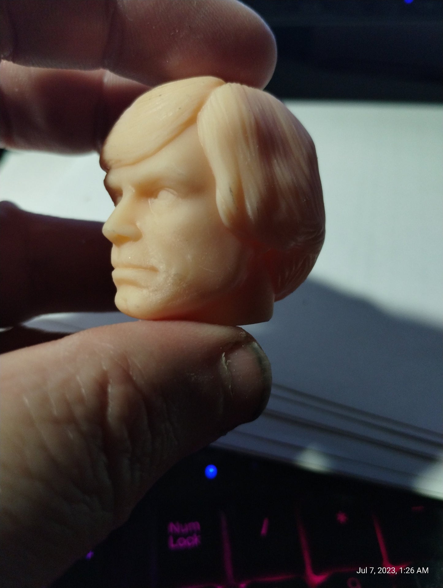 1/6 Luke Skywalker Head Sculpt - Custom Action Figure Accessory - Resin 3D Printed