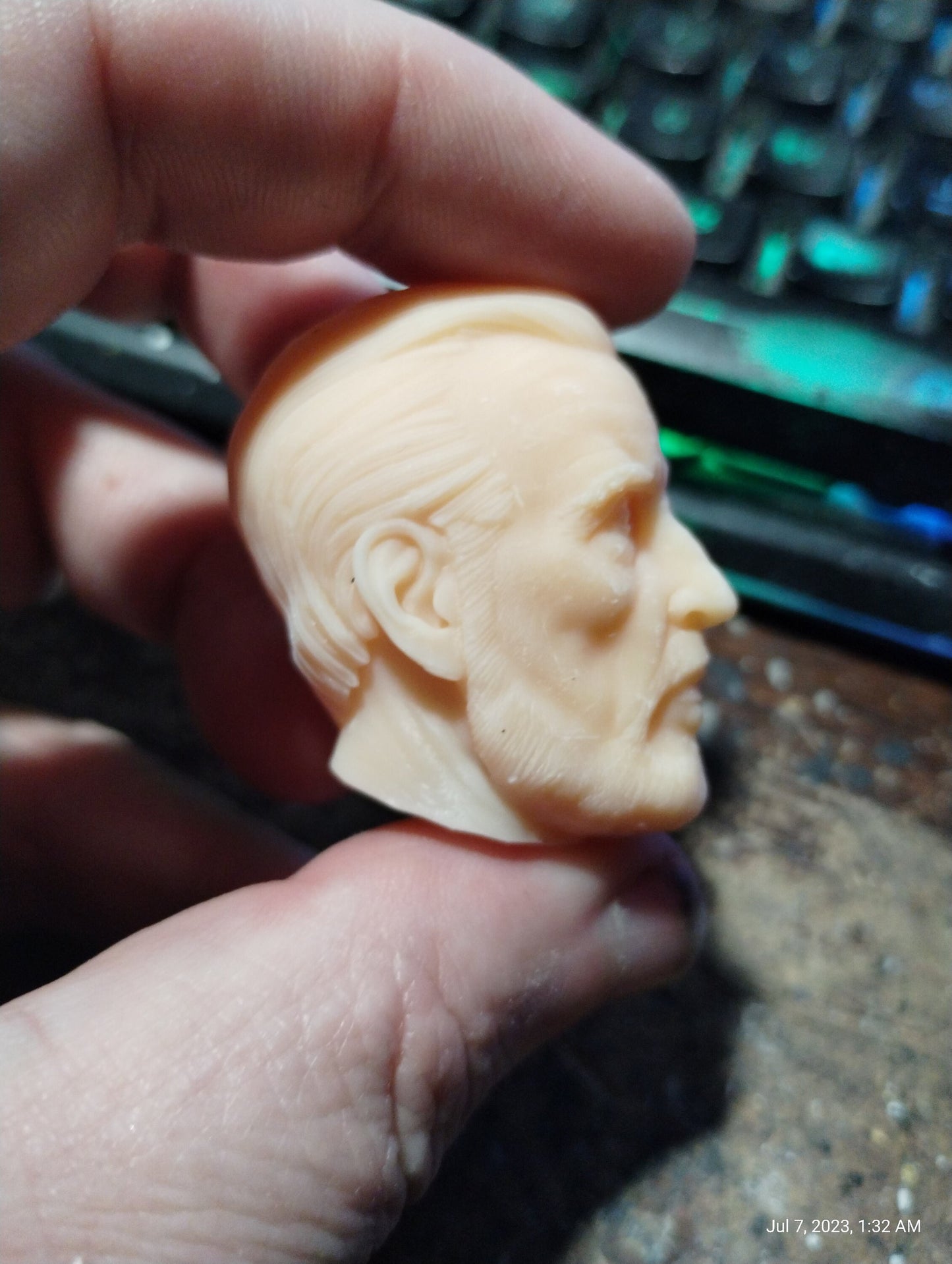 1/6 Count Dooku Head Sculpt(with lightsaber) - Custom Action Figure Accessory - Resin 3D Printed
