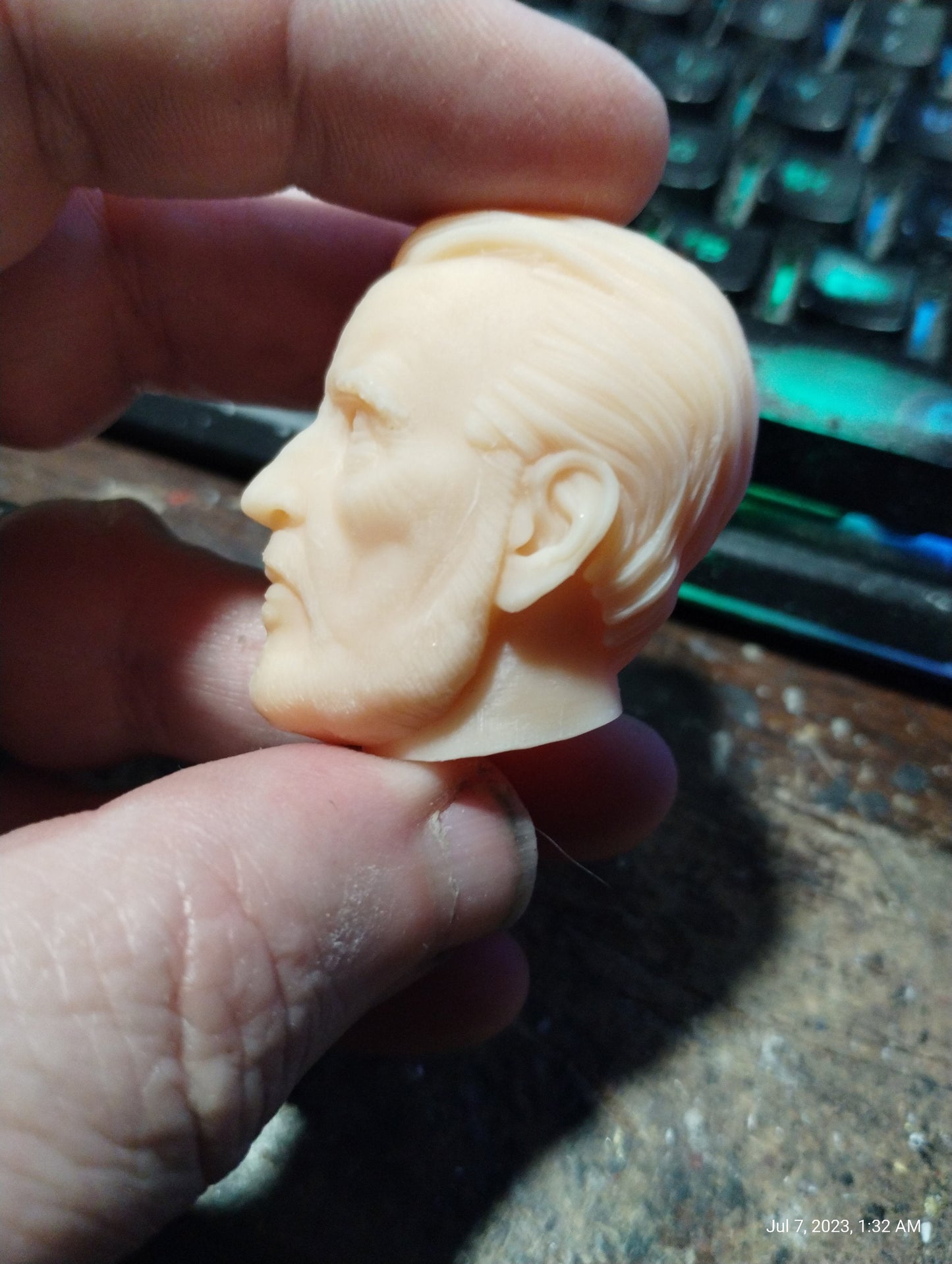 1/6 Count Dooku Head Sculpt(with lightsaber) - Custom Action Figure Accessory - Resin 3D Printed