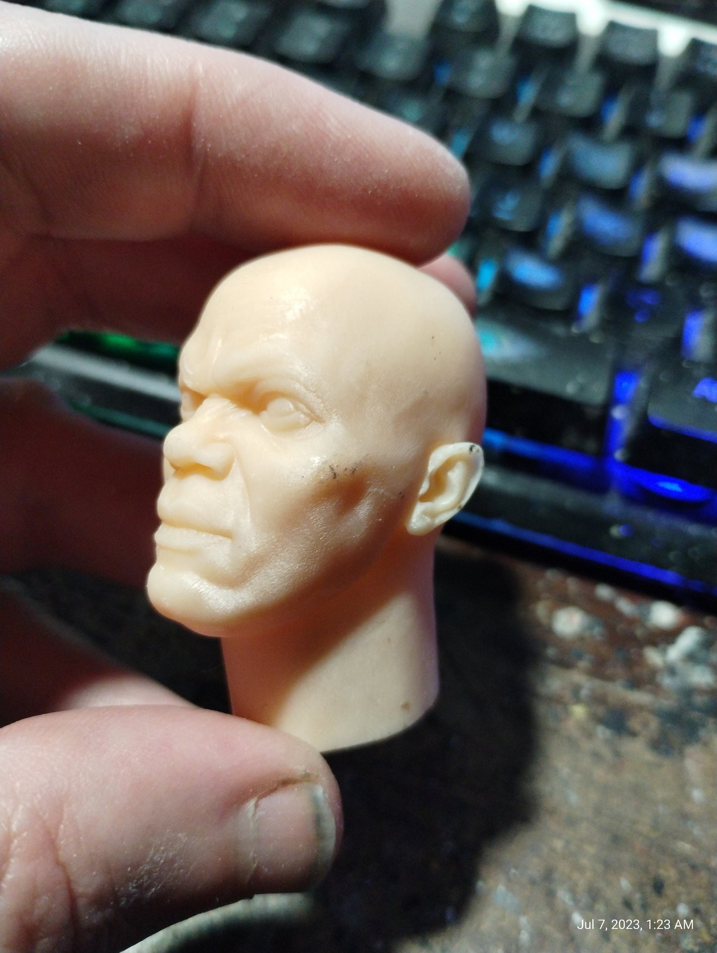 1/6 Mace Windu Head Sculpt - Custom Action Figure Accessory - Resin 3D Printed