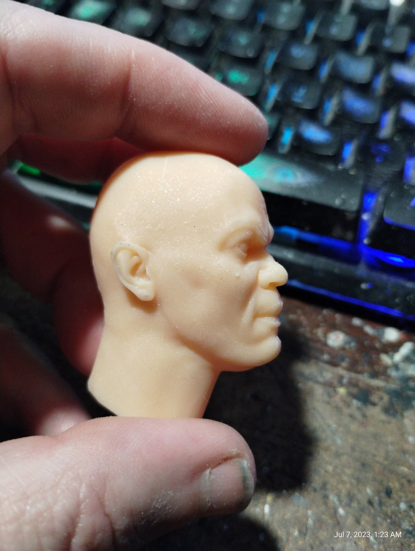 1/6 Mace Windu Head Sculpt - Custom Action Figure Accessory - Resin 3D Printed
