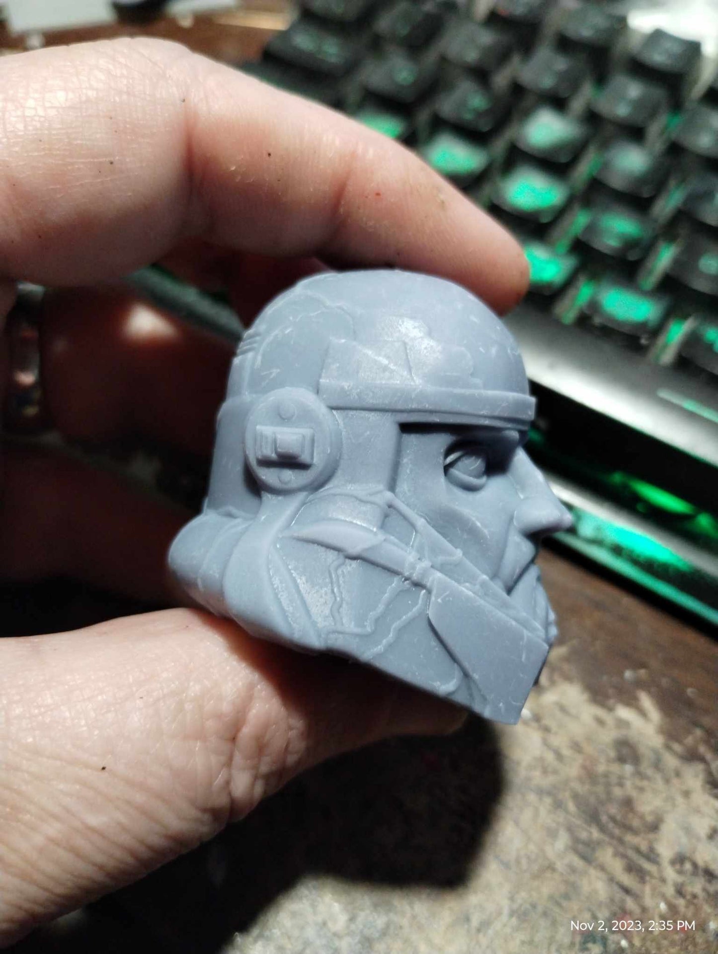 1/6 Captain Enoch Helmet Sculpt - Custom Action Figure Accessory - Resin 3D Printed