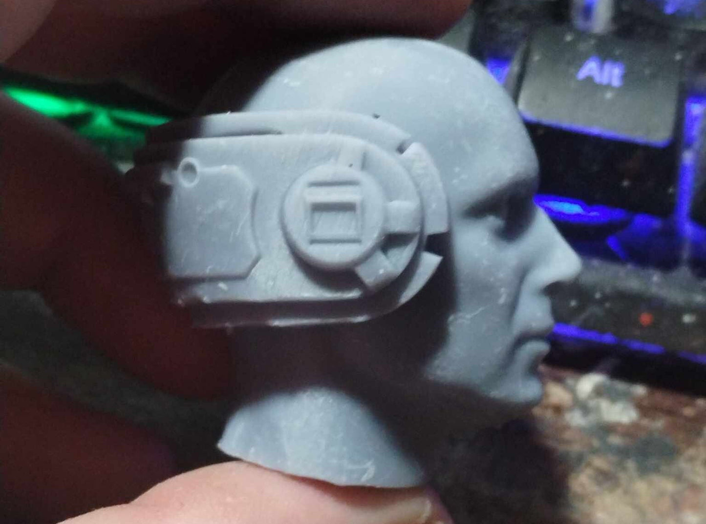 1/6 Lobot Head Sculpt - Custom Action Figure Accessory - Resin 3D Printed