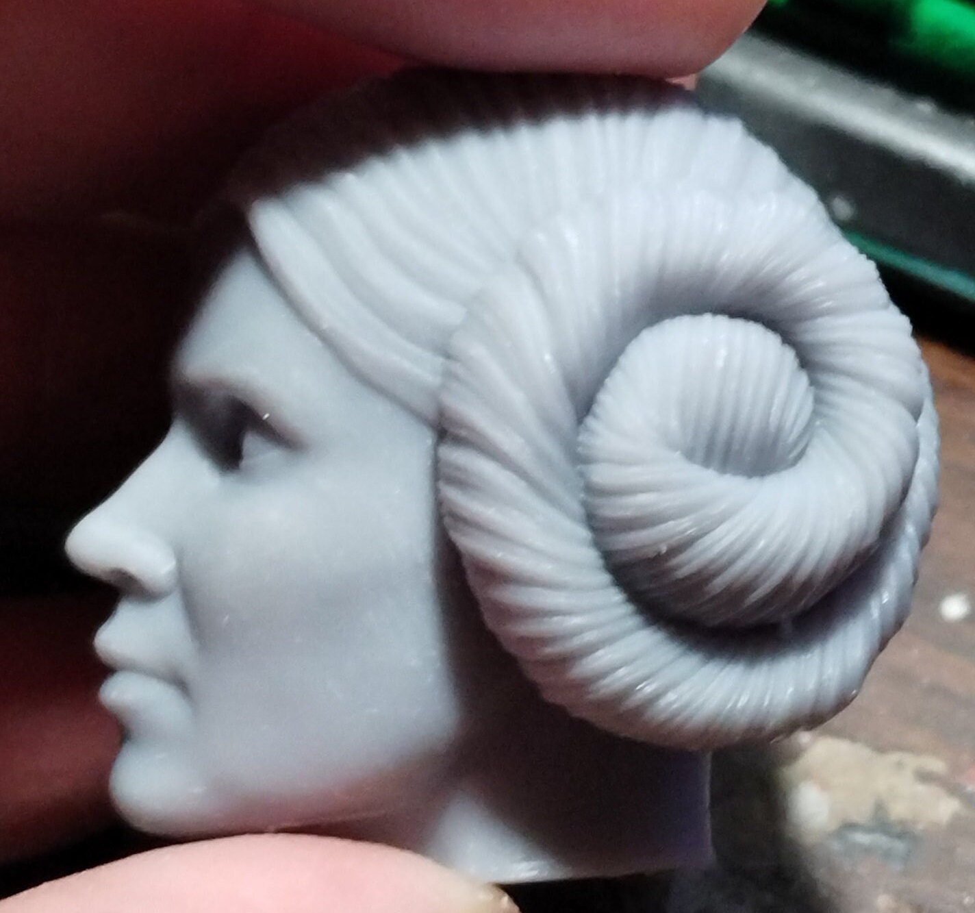 1/6 Princess Leia Head Sculpt v1 - Custom Action Figure Accessory - Resin 3D Printed