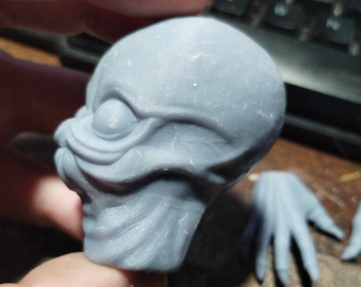 1/6 Bith Head Sculpt & Hands Set - Custom Action Figure Accessory - Resin 3D Printed