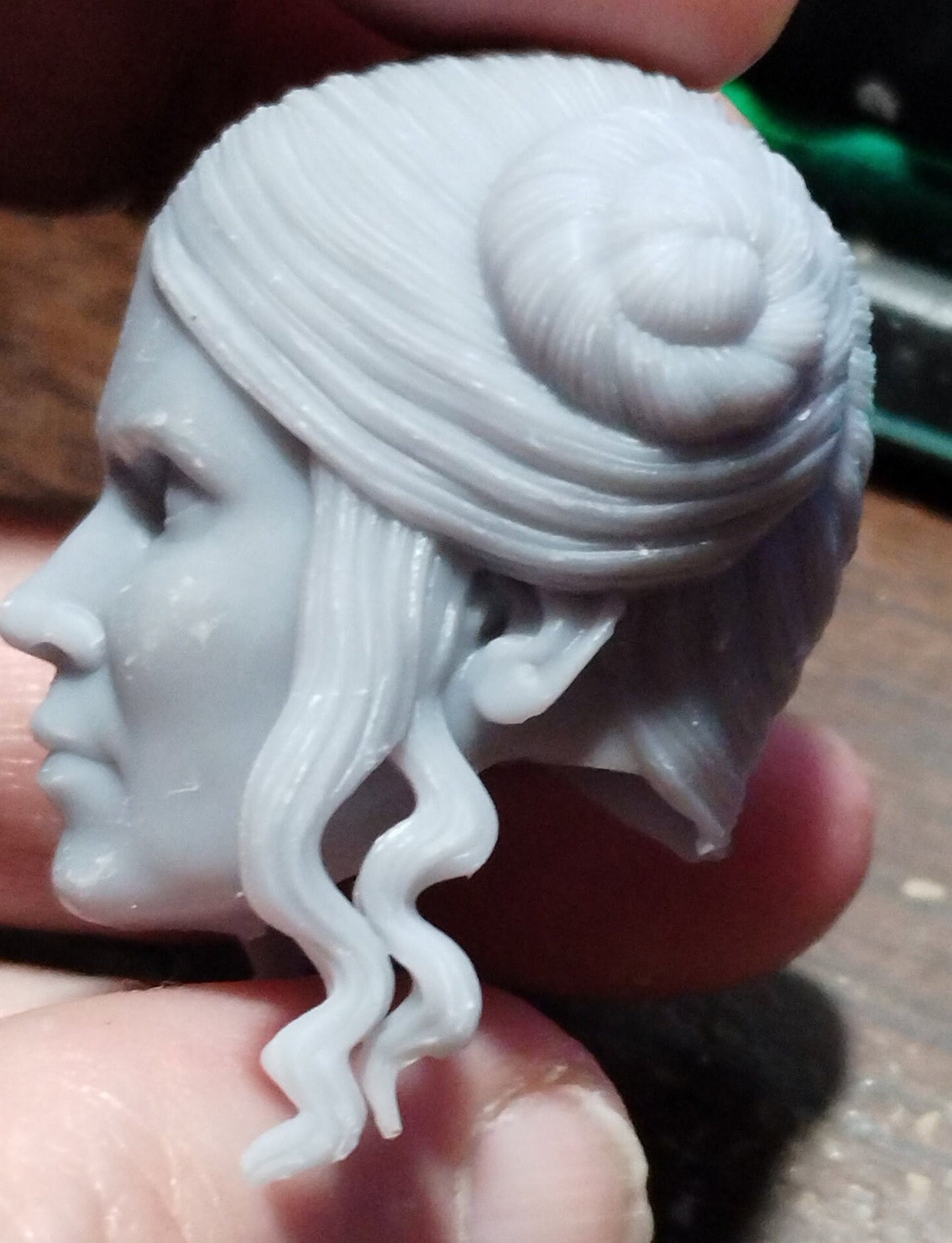 1/6 Princess Leia Head Sculpt v2 - Custom Action Figure Accessory - Resin 3D Printed