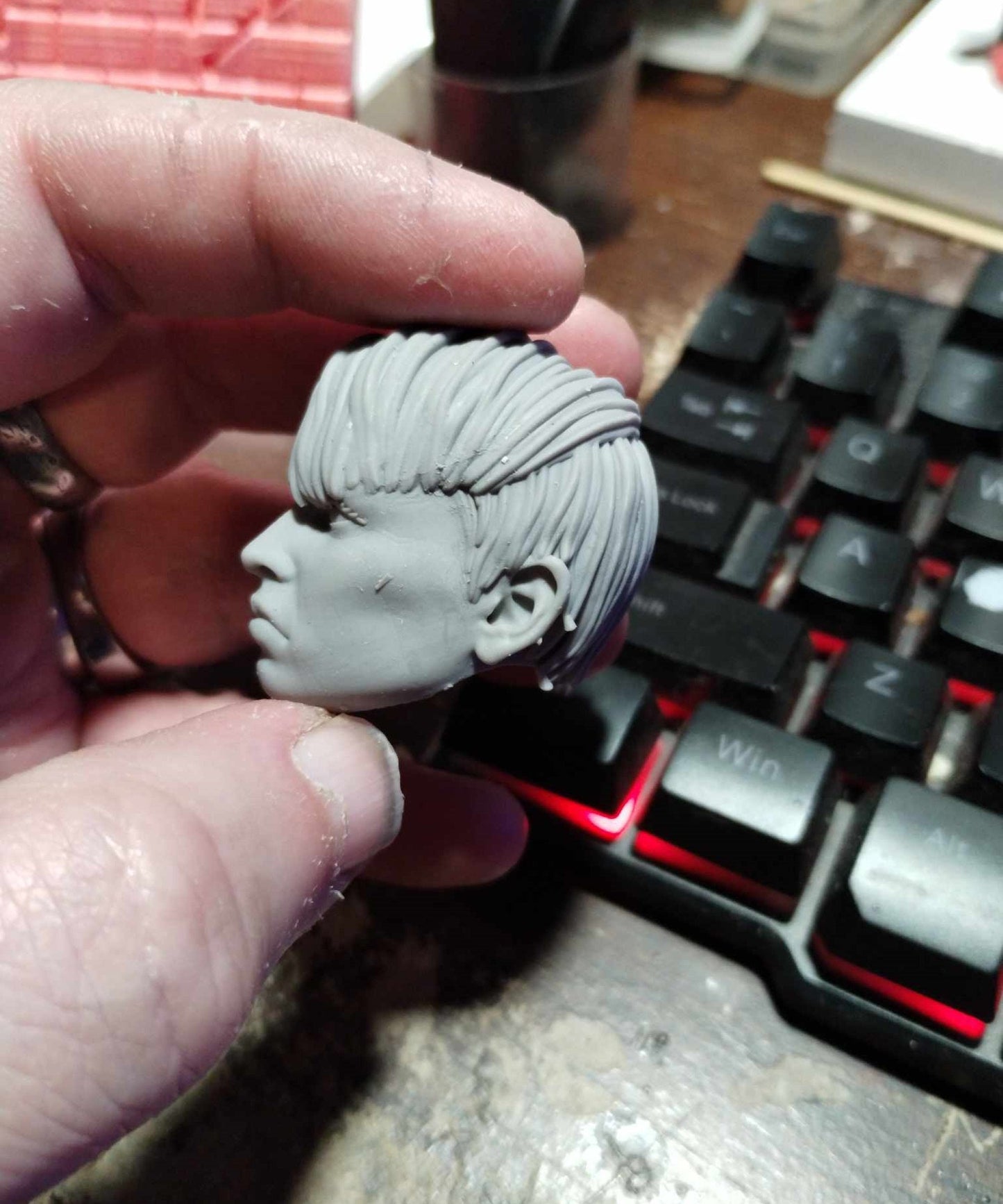 1/6 Assaj Ventress v2 Head Sculpt (with saber) - Custom Action Figure Accessory - Resin 3D Printed