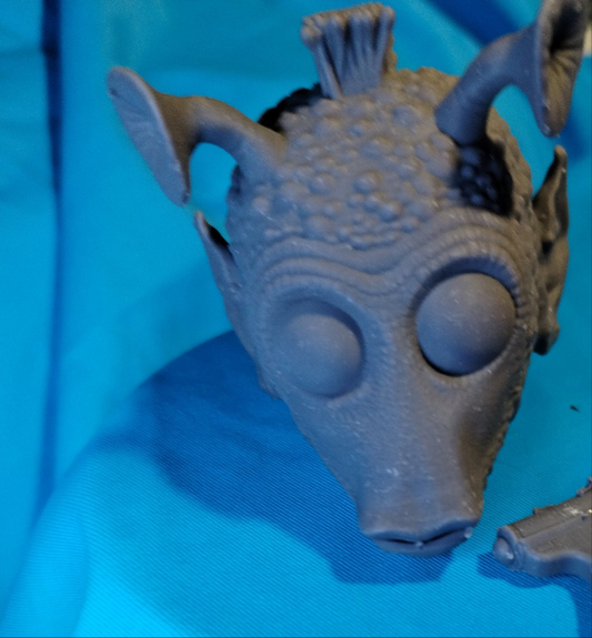 1/6  Greedo Head Sculpt v2 Set(with hands) - Custom Action Figure Accessory - Resin 3D Printed