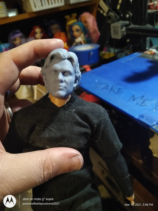 1/6  Han Solo Head Sculpt (SOLO) - Custom Action Figure Accessory - Resin 3D Printed