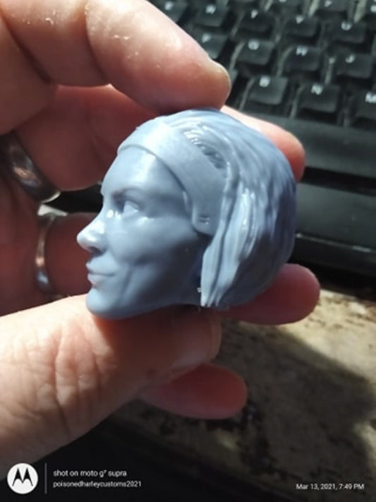 1/6  Bo Katan Head Sculpt - Custom Action Figure Accessory - Resin 3D Printed