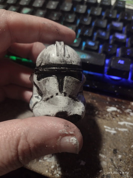 1/6  Clone Helmet (phase 2) - Custom Action Figure Accessory - Resin 3D Printed