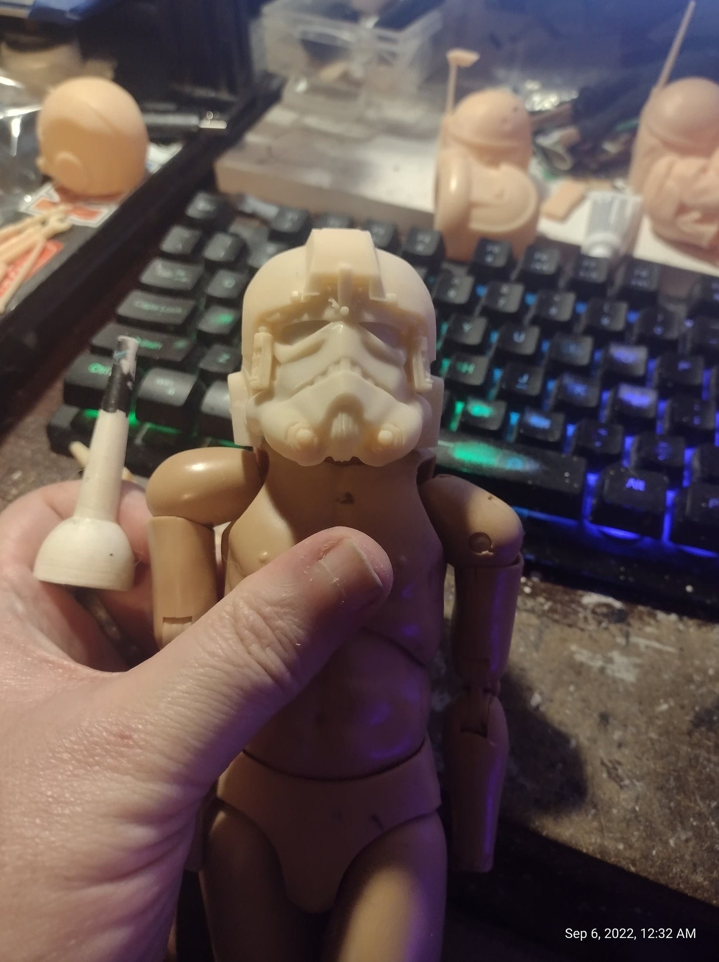 1/6  AT-AT Pilot Helmet - Custom Action Figure Accessory - Resin 3D Printed