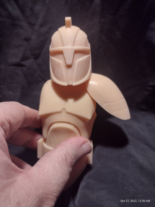 1/6  Senate Clone Trooper Helmet Set (shoulder pad & helmet, short fin) - Custom Action Figure Accessory - Resin 3D Printed