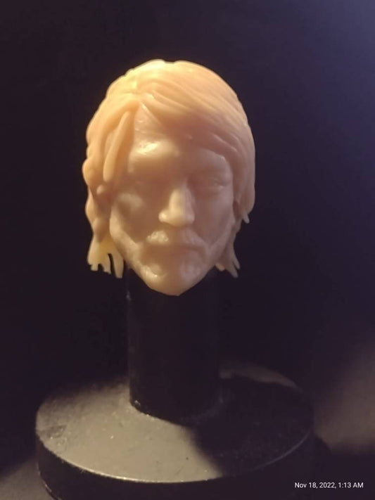1/6  Cassian Andor Head Sculpt (Andor) - Custom Action Figure Accessory - Resin 3D Printed