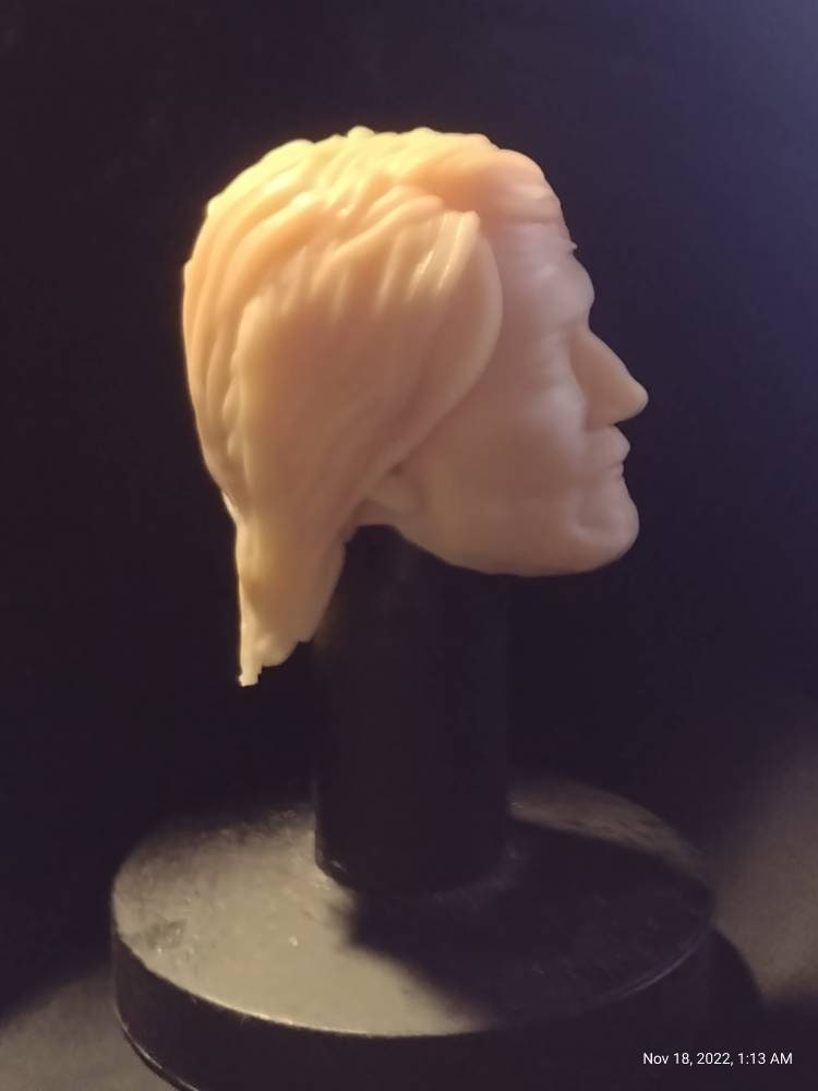 1/6  Cassian Andor Head Sculpt (Andor) - Custom Action Figure Accessory - Resin 3D Printed