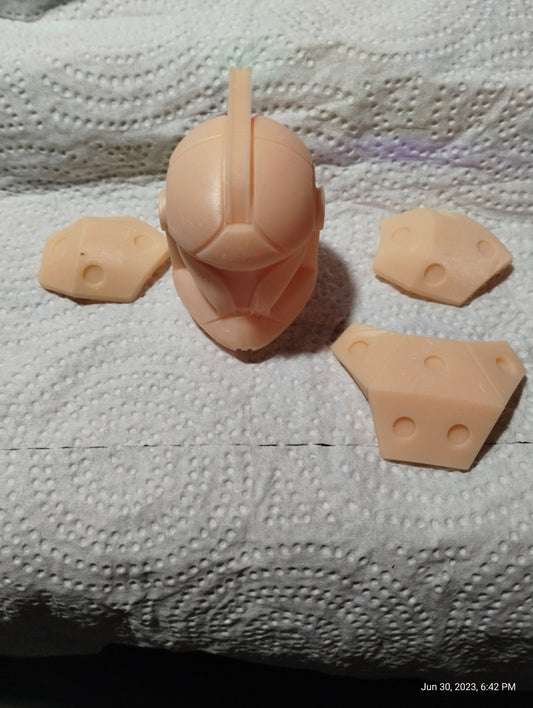 1/6 Scale Clone AT-TE Tank Gunner Helmet and Pads Set - Custom Action Figure Accessory - Resin 3D Printed