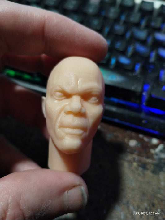 1/6  Mace Windu Head Sculpt - Custom Action Figure Accessory - Resin 3D Printed