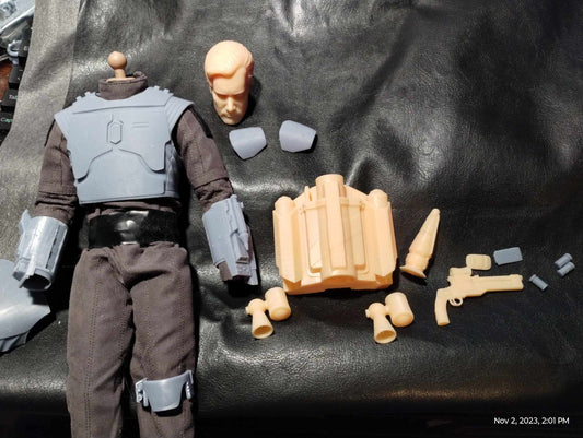 1/6  Marshall Cobb Vanth  Armor Set - Custom Action Figure Accessory - Resin 3D Printed