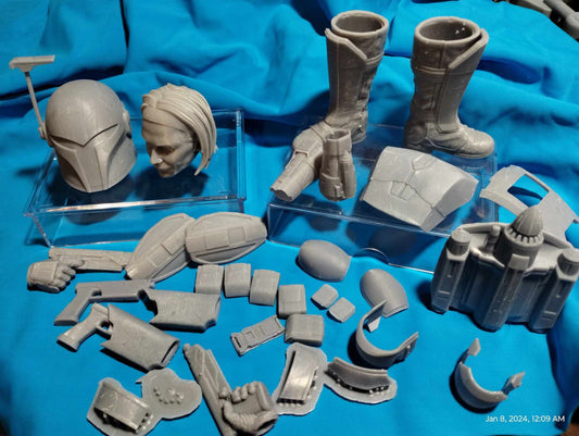 1/6  Bo Katan Armor Set(mandalorian style) - Custom Action Figure Accessory - Resin 3D Printed
