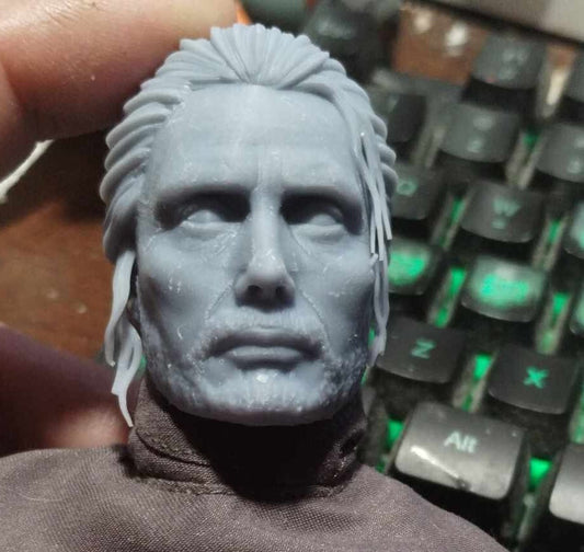 1/6 Galen Erso Head Sculpt (Rogue 1) - Custom Action Figure Accessory - Resin 3D Printed