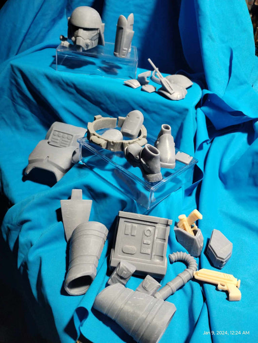 1/6 Commander Wolffe "Desert" Armor Set - Custom Action Figure Accessory - Resin 3D Printed