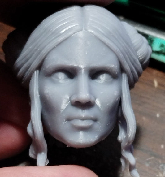 1/6 Princess Leia Head Sculpt v2 - Custom Action Figure Accessory - Resin 3D Printed