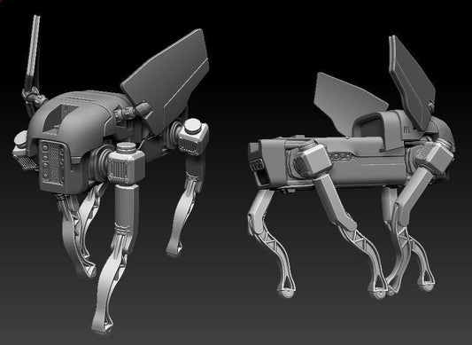 1/6 Dog  Droid (book of boba fett) - Custom Action Figure Accessory - PLA 3D Printed