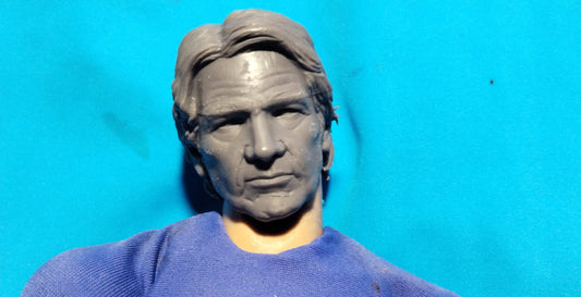 1/6 Han Solo "old" Head Sculpt - Custom Action Figure Accessory - Resin 3D Printed