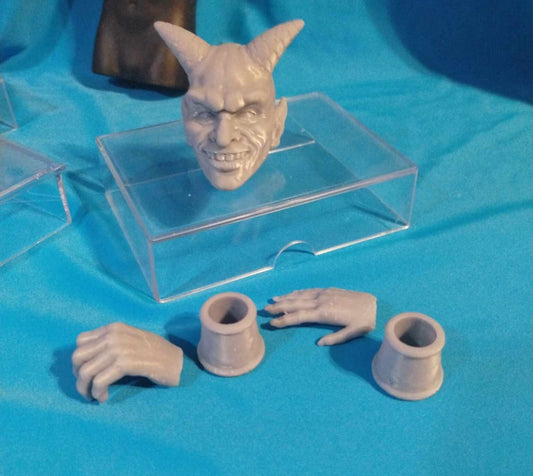 1/6 Devaronian Head Sculpt & Hands Set - Custom Action Figure Accessory - Resin 3D Printed
