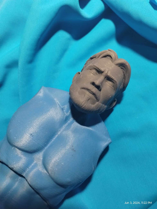 1/6 Kyle Katarn Head Sculpt  - Custom Action Figure Accessory - Resin 3D Printed