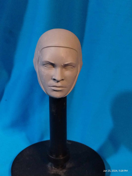 1/6  Barriss Offee Head Sculpt v2 - Custom Action Figure Accessory - Resin 3D Printed