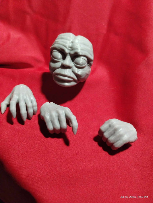 1/6 Prune Face Head Sculpt(plain) - Custom Action Figure Accessory - Resin 3D Printed