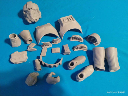 1/6 Inferno Tie Fighter Pilot Basic Set  - Custom Action Figure Accessory - Resin 3D Printed