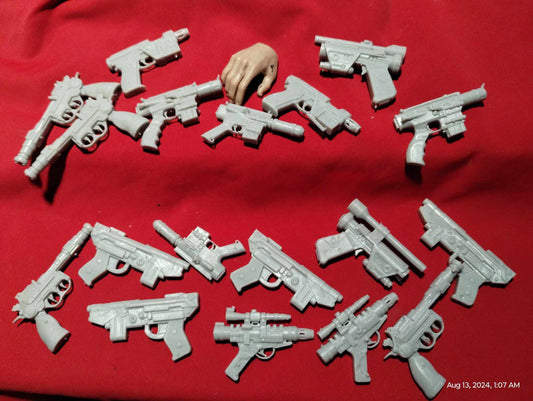 1/6 MISC Blasters (too small) - Custom Action Figure Accessory - Resin 3D Printed