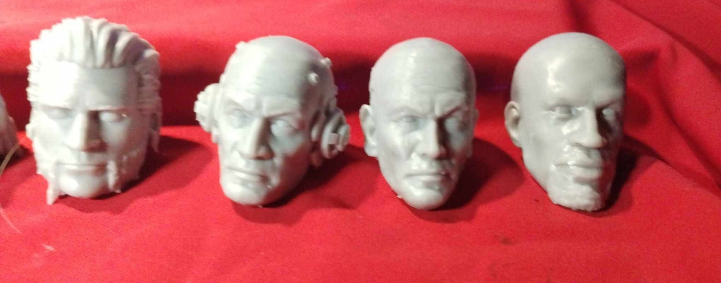 1/6 MISC heads (too small) - Custom Action Figure Accessory - Resin 3D Printed