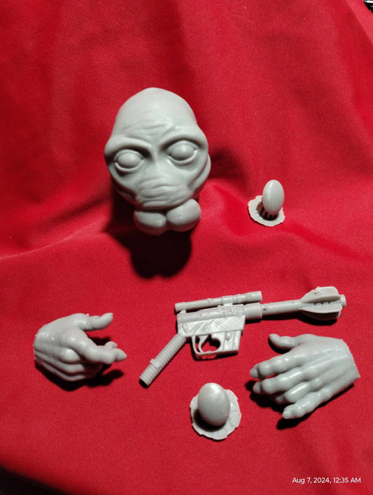 1/6 Ponda Baba Head Sculpt & Hands Set - Custom Action Figure Accessory - Resin 3D Printed