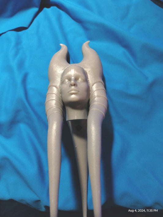 1/6 Shaak Ti Head Sculpt (with saber) - Custom Action Figure Accessory - Resin 3D Printed