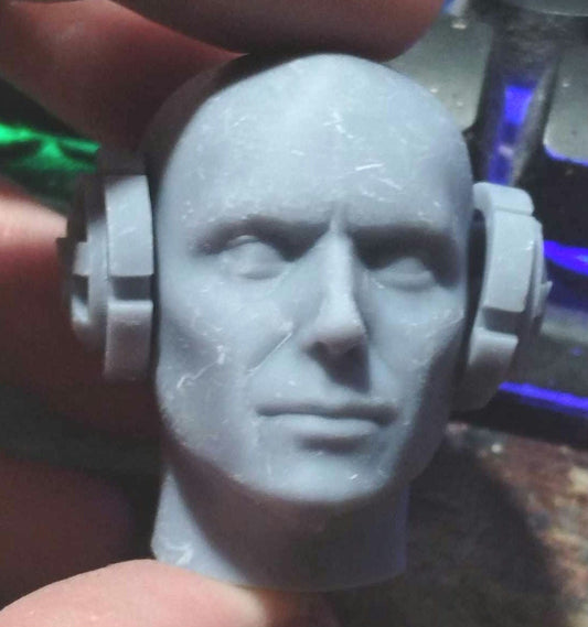 1/6 Lobot Head Sculpt - Custom Action Figure Accessory - Resin 3D Printed