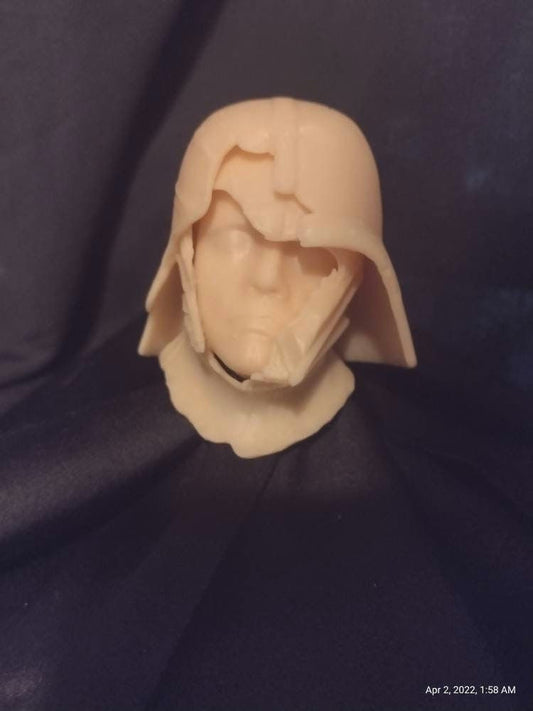 1/6  Luke as Vader Helmet - Custom Action Figure Accessory - Resin 3D Printed