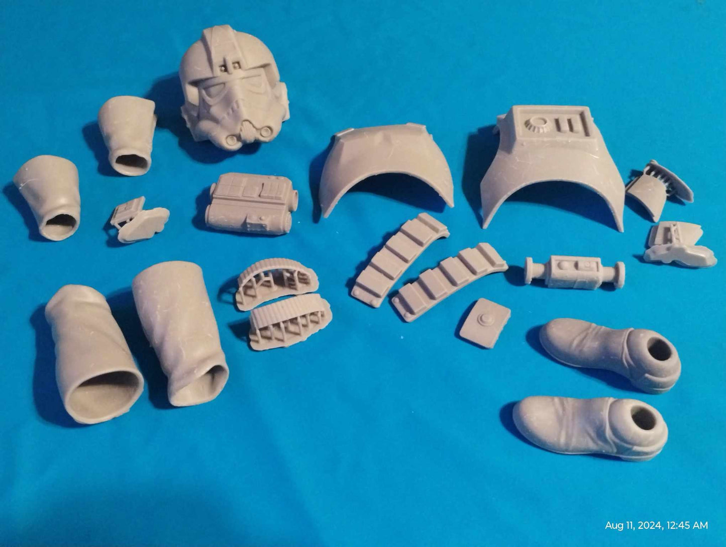 1/6 Inferno Tie Fighter Pilot Hask Set  - Custom Action Figure Accessory - Resin 3D Printed
