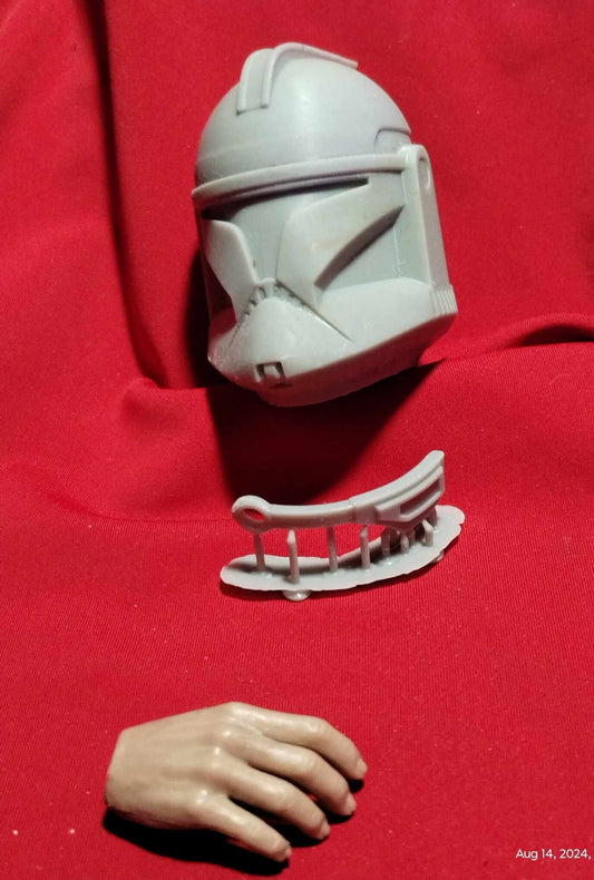 1/6 Clone Trooper Alpha Helmet - Custom Action Figure Accessory - Resin 3D Printed