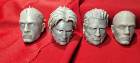 1/6 MISC heads (too small) - Custom Action Figure Accessory - Resin 3D Printed