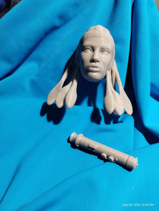 1/6 Adi Gallia Head Sculpt and Saber - Custom Action Figure Accessory - Resin 3D Printed